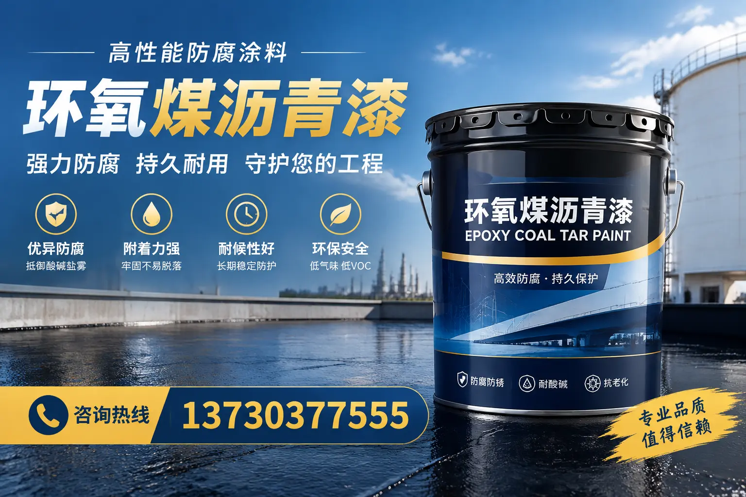 环氧煤沥青漆的耐久性分析，适合普洱的使用场景